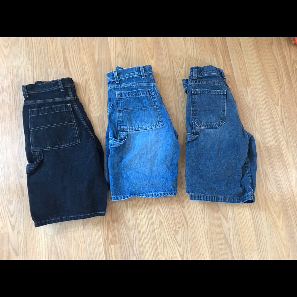 3 pairs of boy’s size 12 carpenter jean shorts.